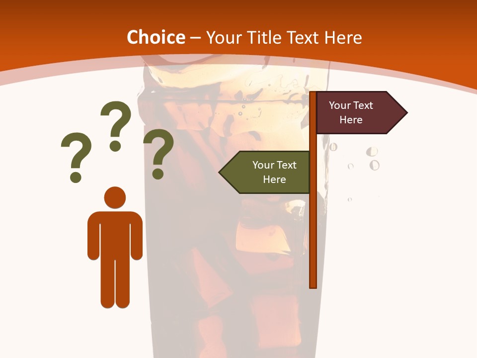 Coca-Cola With Ice PowerPoint Template