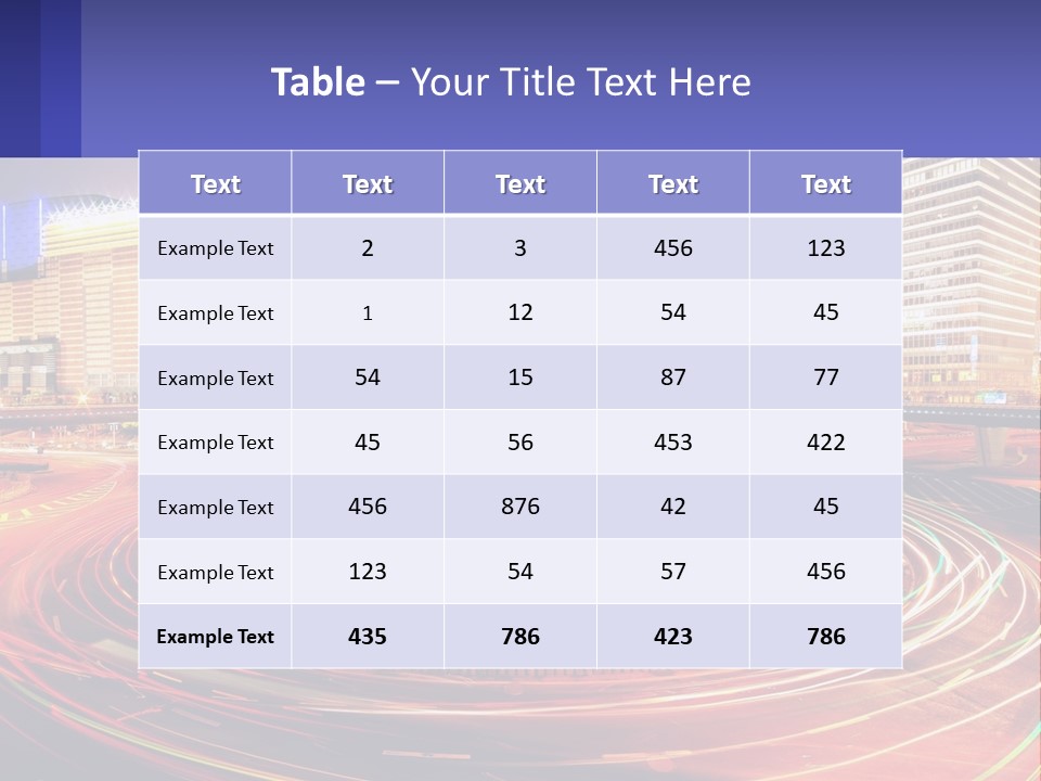 Circular Road At Night In The City PowerPoint Template