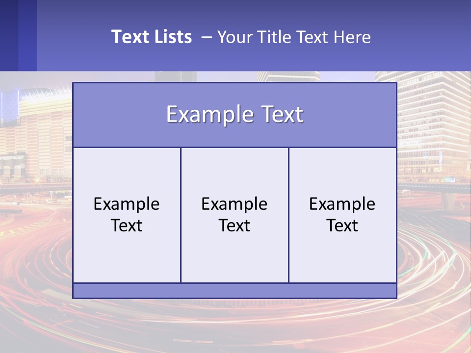 Circular Road At Night In The City PowerPoint Template