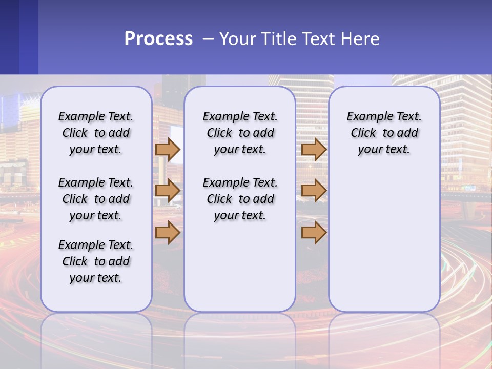 Circular Road At Night In The City PowerPoint Template