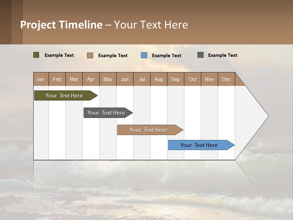 Oil Painting Ship In A Storm PowerPoint Template