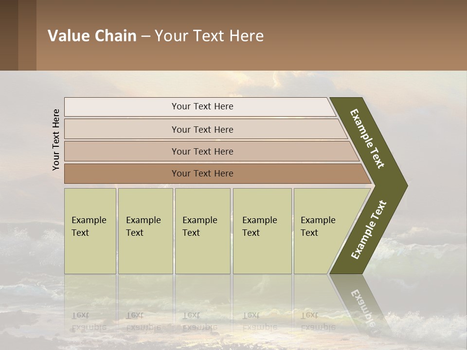 Oil Painting Ship In A Storm PowerPoint Template