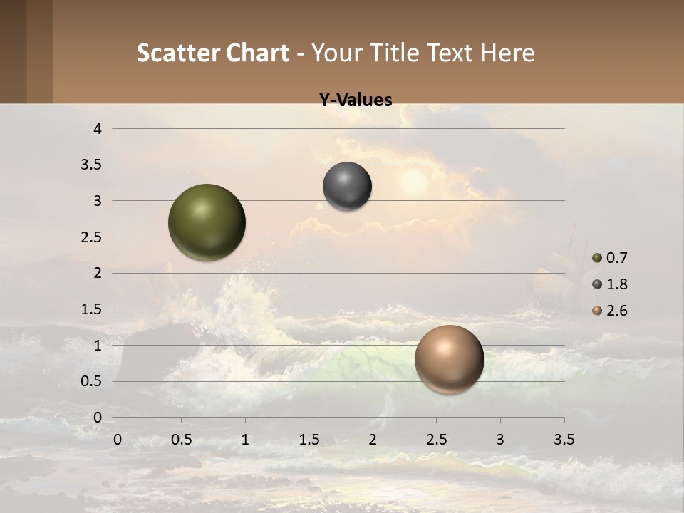 Oil Painting Ship In A Storm PowerPoint Template