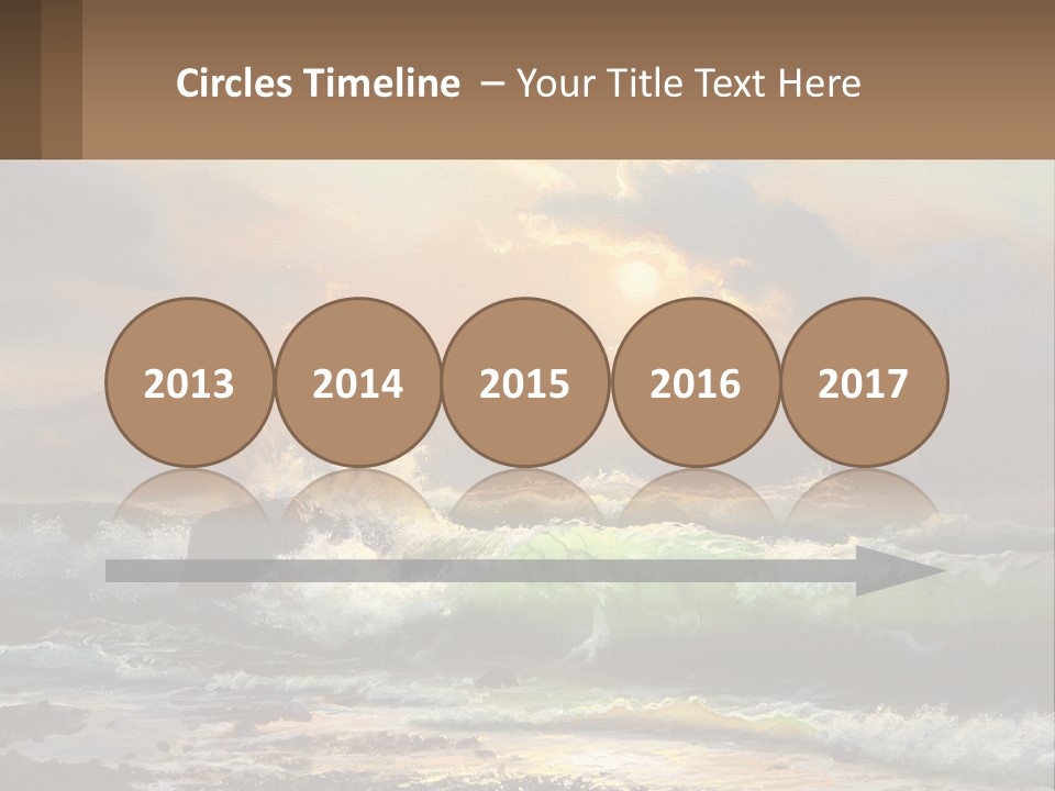 Oil Painting Ship In A Storm PowerPoint Template