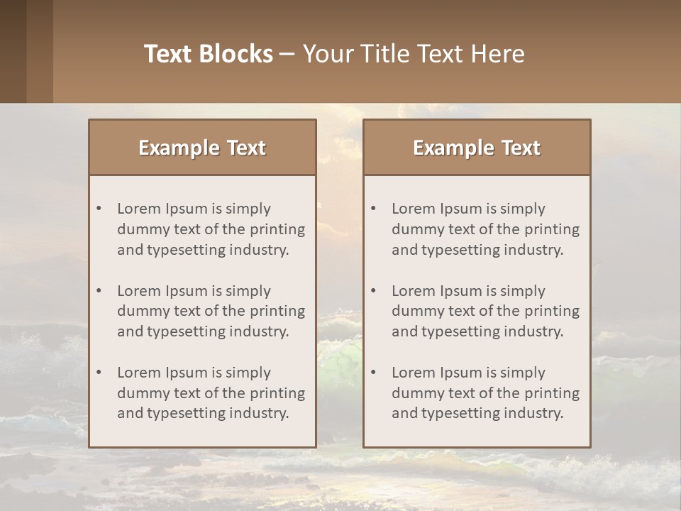 Oil Painting Ship In A Storm PowerPoint Template