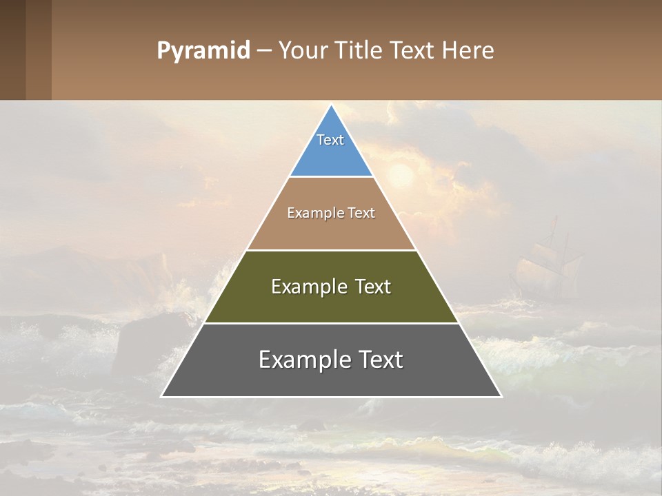 Oil Painting Ship In A Storm PowerPoint Template