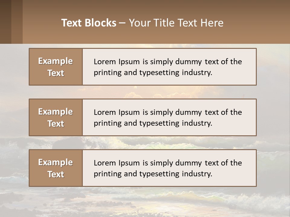Oil Painting Ship In A Storm PowerPoint Template