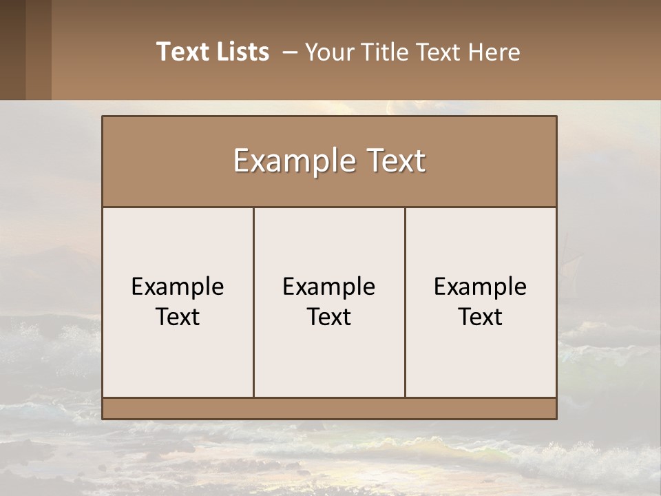 Oil Painting Ship In A Storm PowerPoint Template