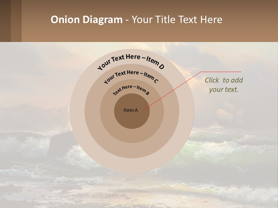Oil Painting Ship In A Storm PowerPoint Template