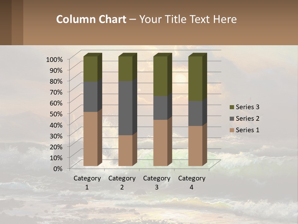 Oil Painting Ship In A Storm PowerPoint Template