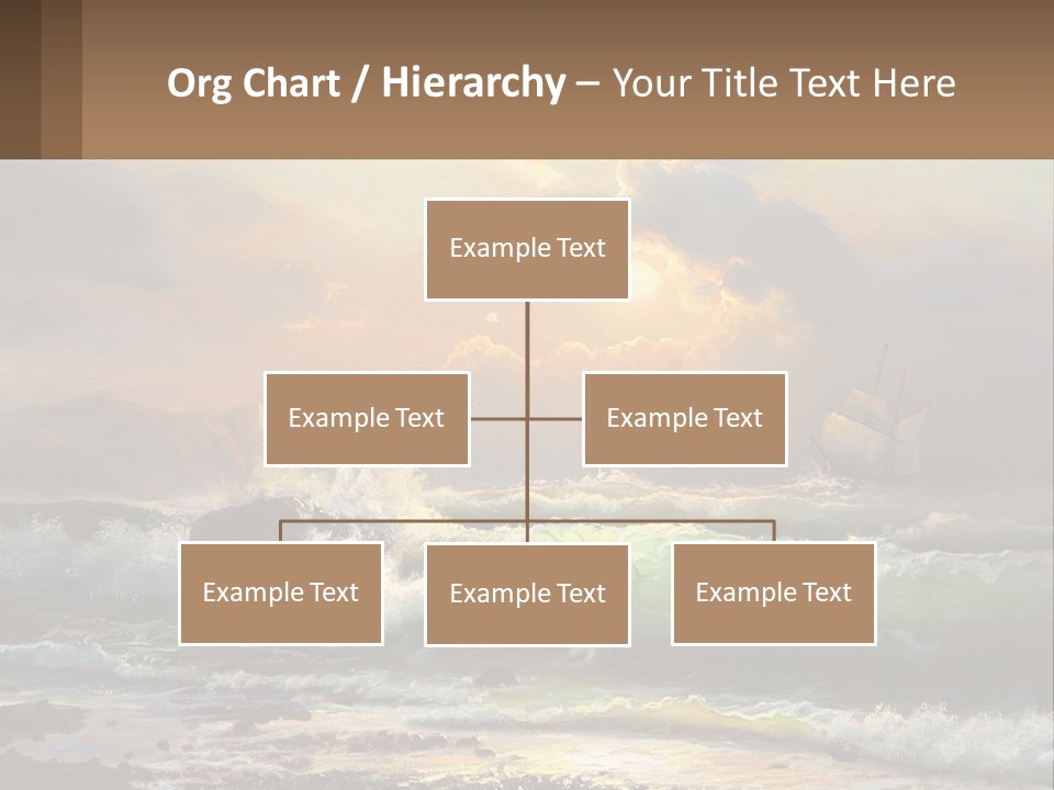 Oil Painting Ship In A Storm PowerPoint Template