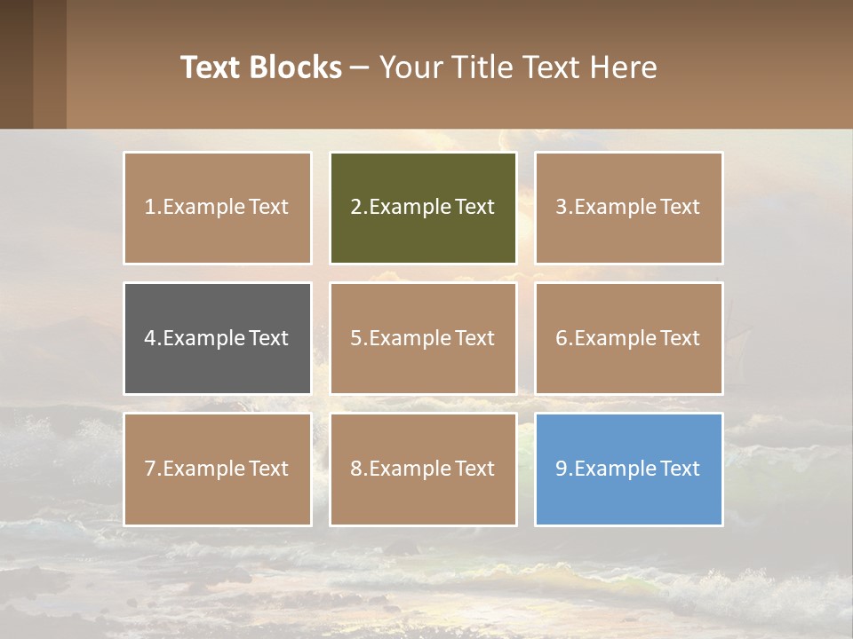 Oil Painting Ship In A Storm PowerPoint Template