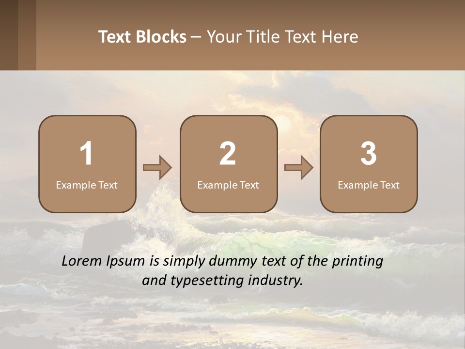Oil Painting Ship In A Storm PowerPoint Template