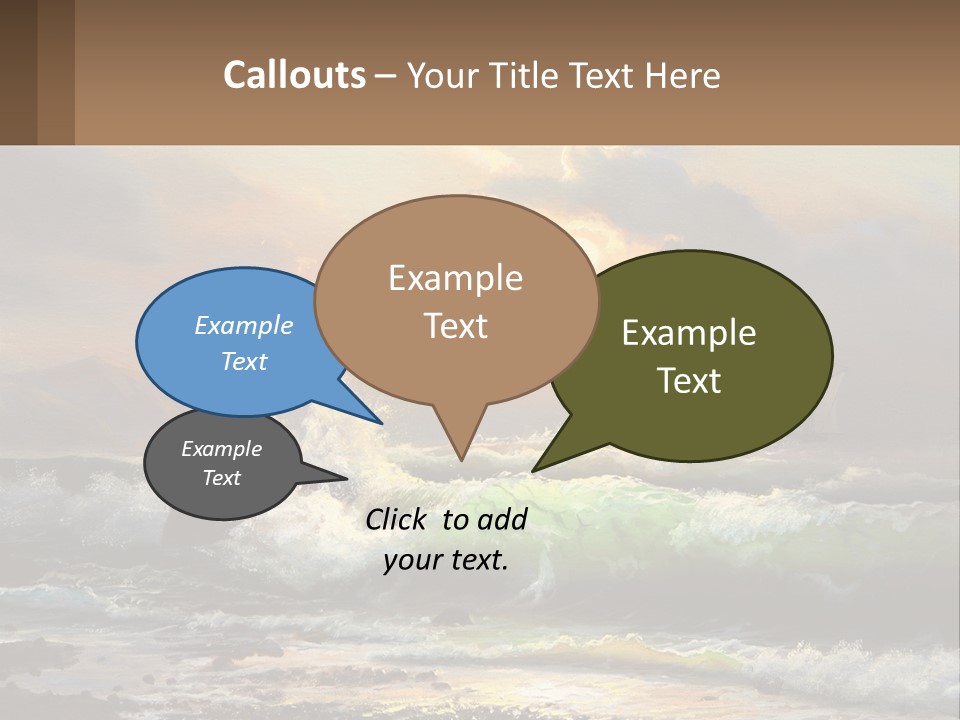 Oil Painting Ship In A Storm PowerPoint Template