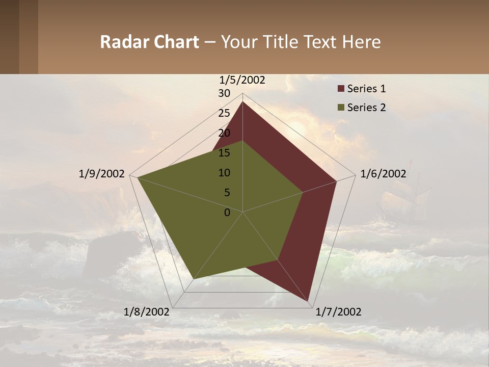 Oil Painting Ship In A Storm PowerPoint Template