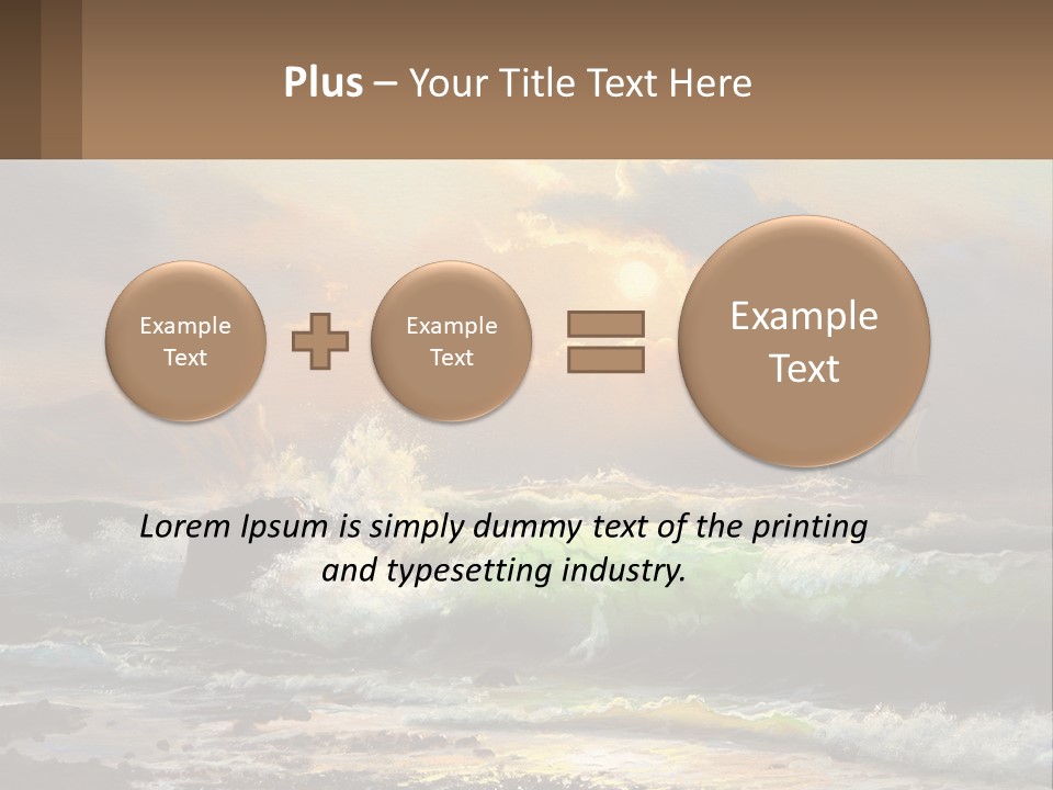 Oil Painting Ship In A Storm PowerPoint Template