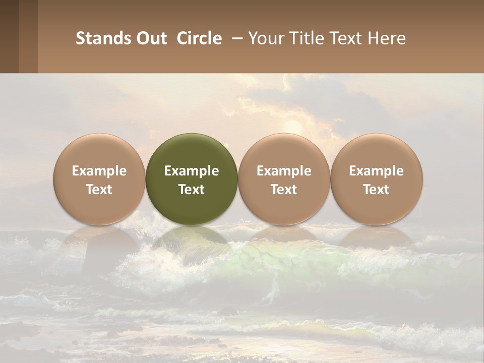 Oil Painting Ship In A Storm PowerPoint Template