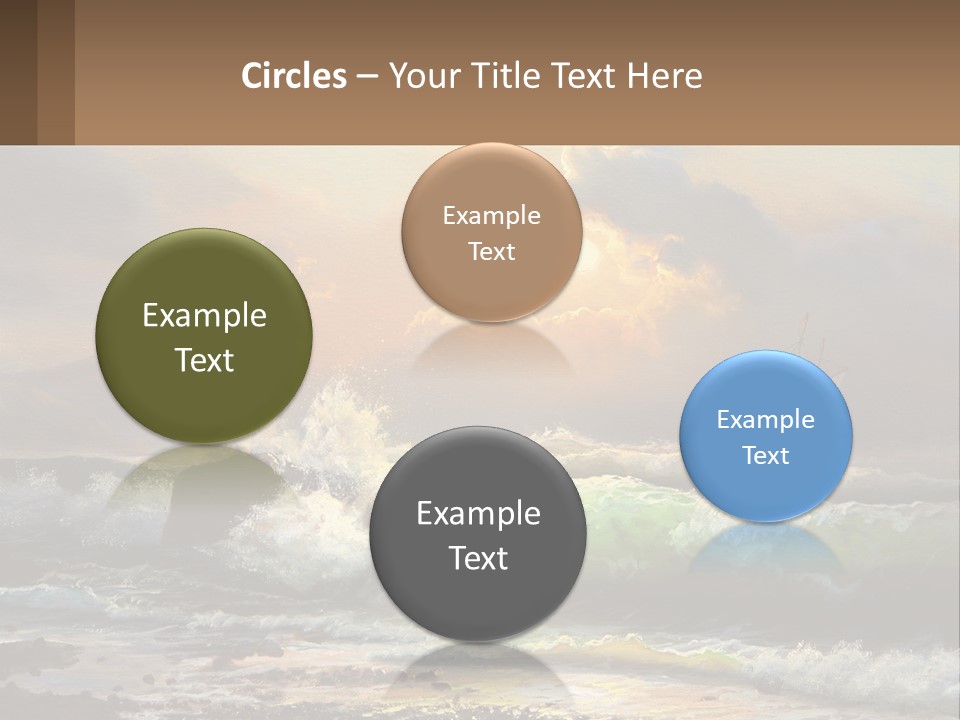 Oil Painting Ship In A Storm PowerPoint Template