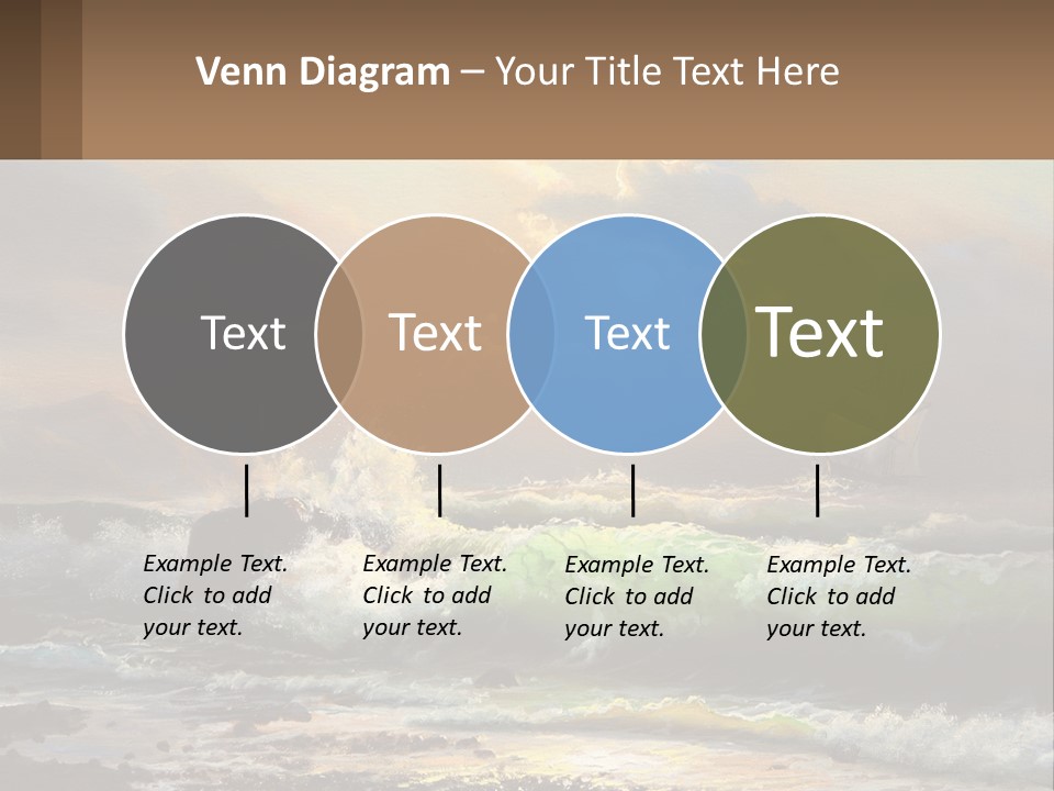 Oil Painting Ship In A Storm PowerPoint Template