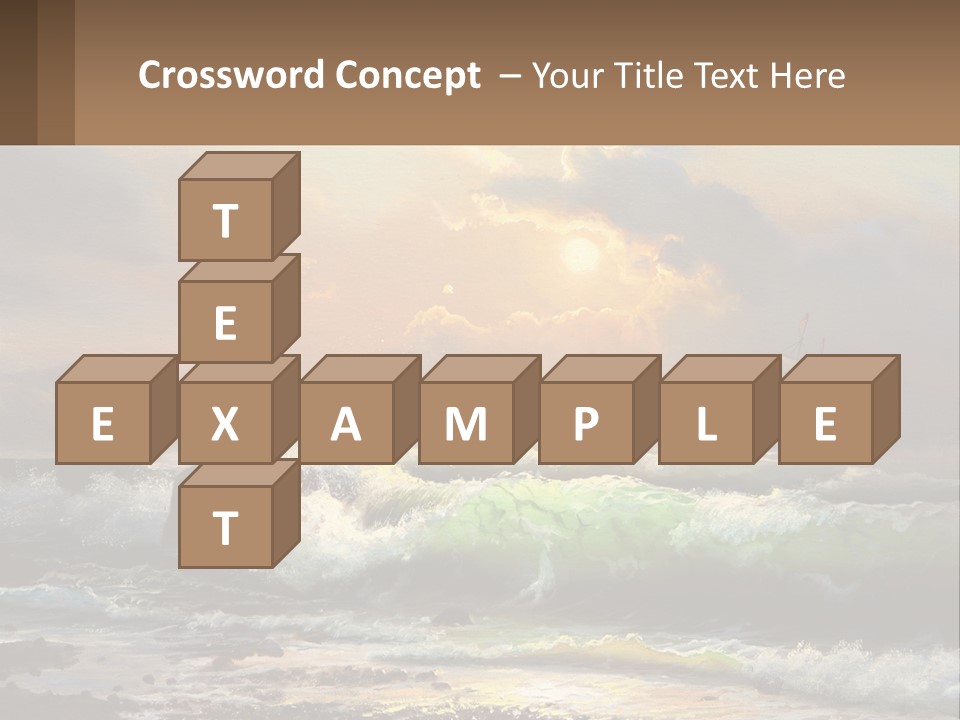 Oil Painting Ship In A Storm PowerPoint Template