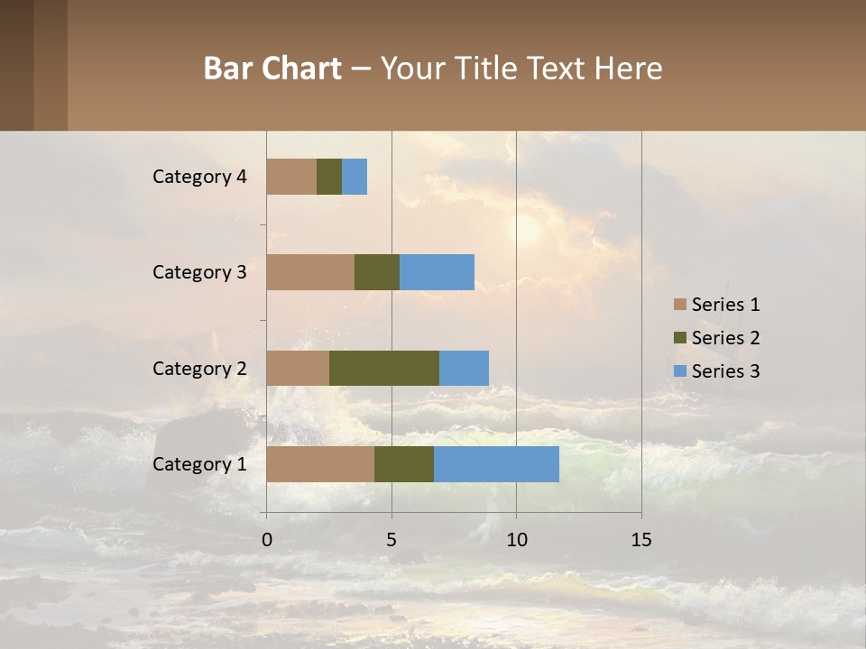 Oil Painting Ship In A Storm PowerPoint Template