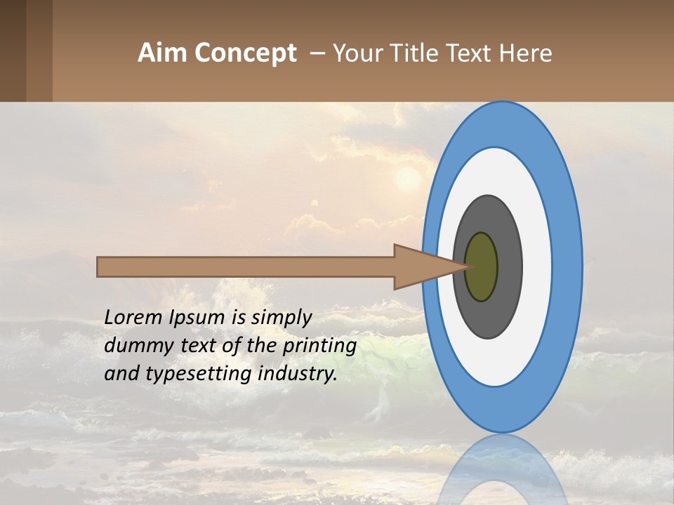 Oil Painting Ship In A Storm PowerPoint Template