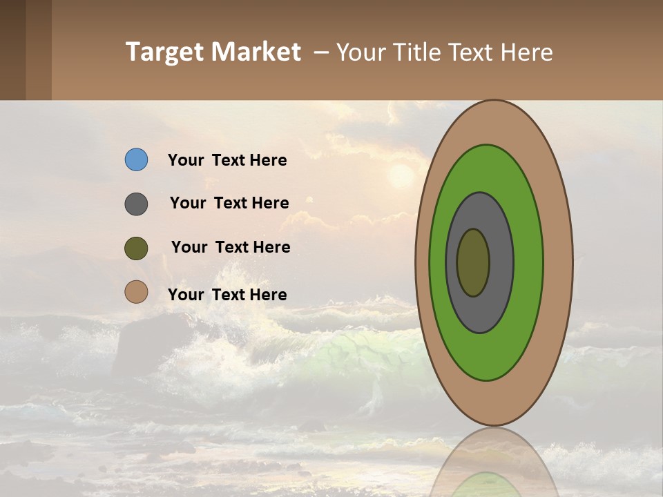 Oil Painting Ship In A Storm PowerPoint Template