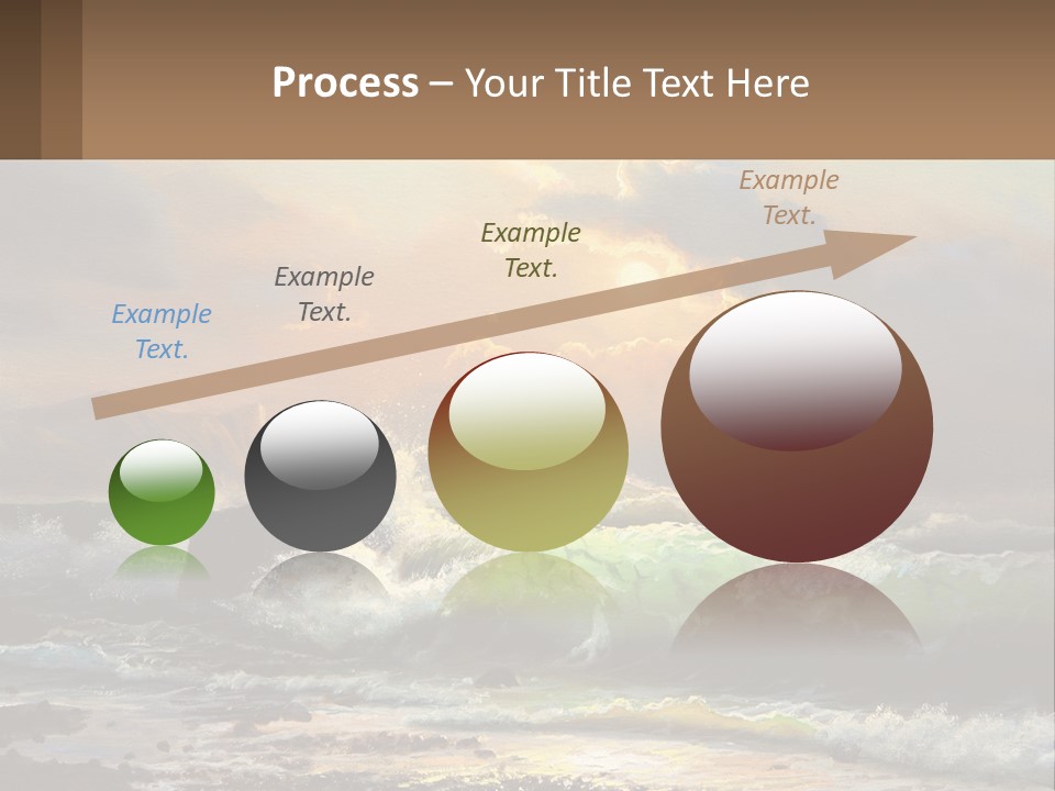 Oil Painting Ship In A Storm PowerPoint Template