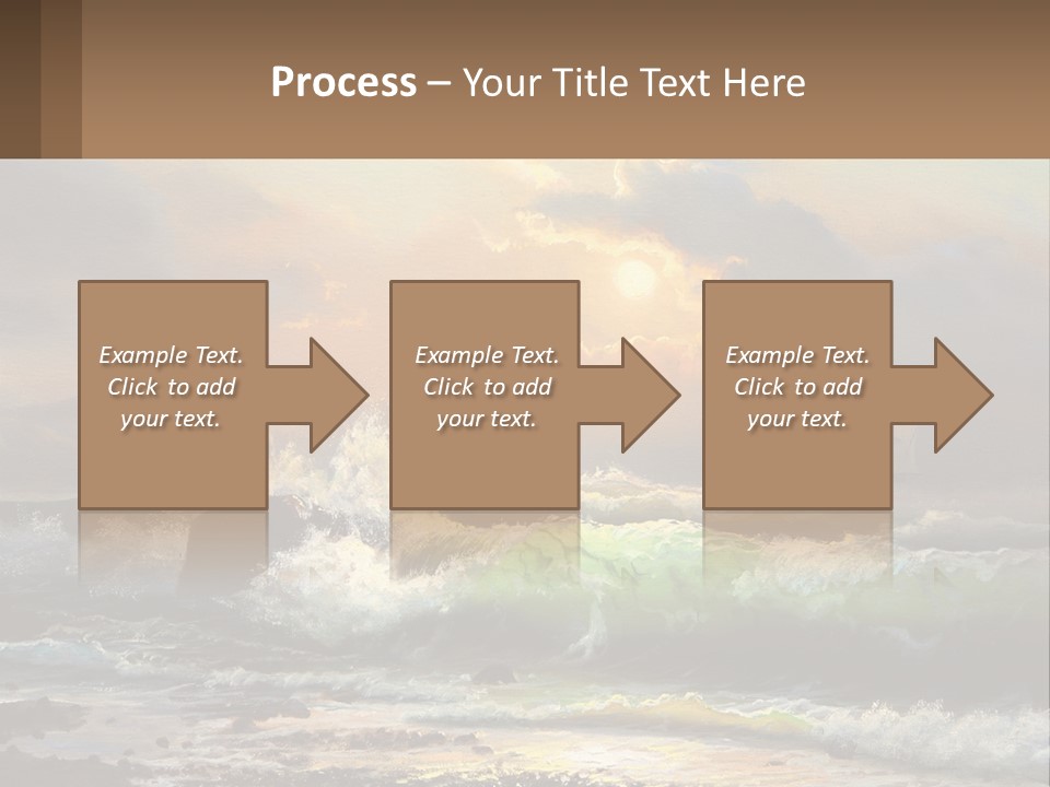 Oil Painting Ship In A Storm PowerPoint Template
