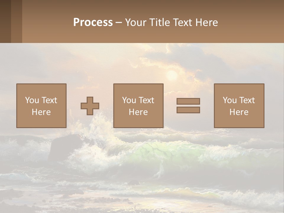 Oil Painting Ship In A Storm PowerPoint Template