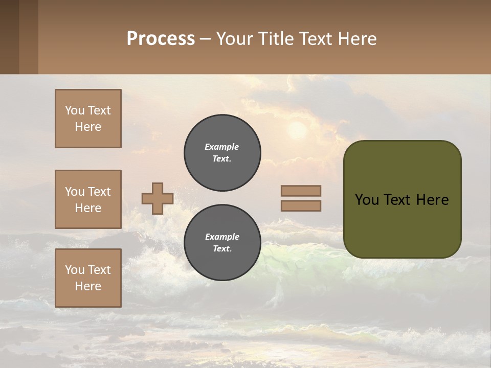 Oil Painting Ship In A Storm PowerPoint Template