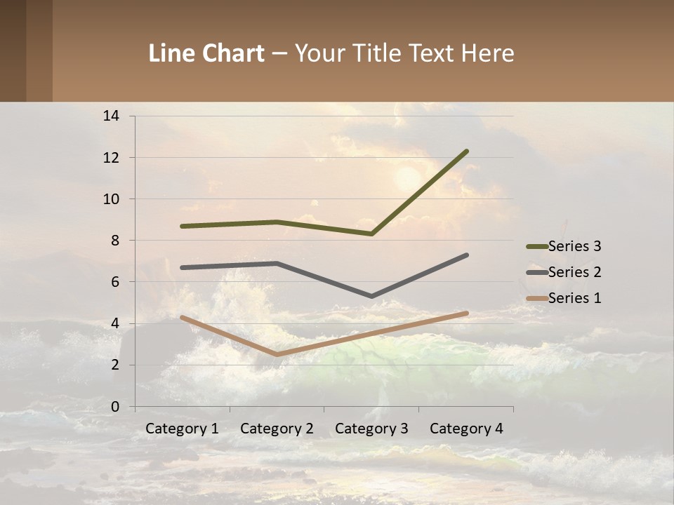 Oil Painting Ship In A Storm PowerPoint Template