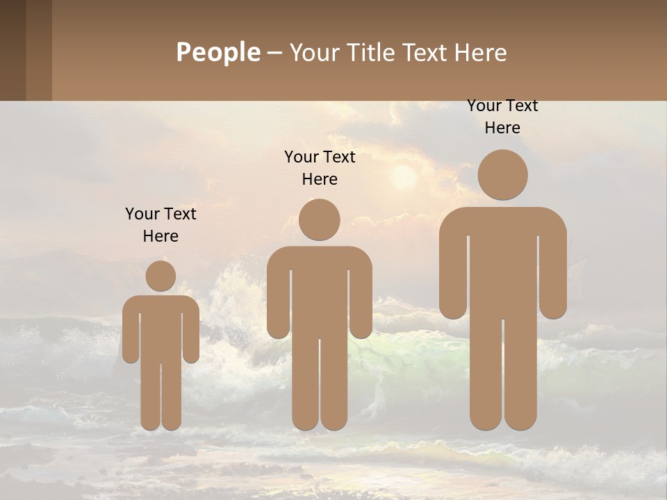 Oil Painting Ship In A Storm PowerPoint Template