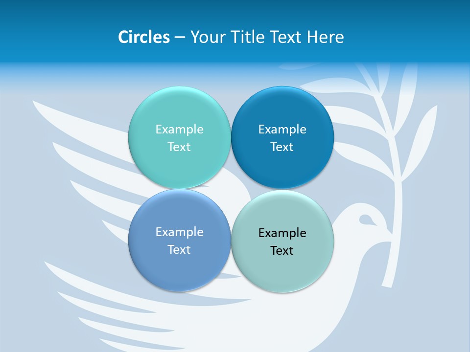 The Dove Of Peace Carries An Olive Branch PowerPoint Template