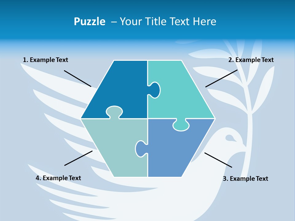 The Dove Of Peace Carries An Olive Branch PowerPoint Template