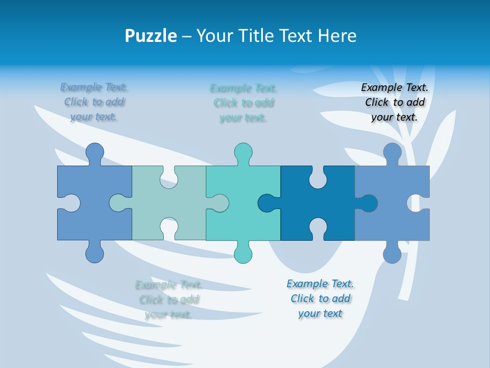 The Dove Of Peace Carries An Olive Branch PowerPoint Template