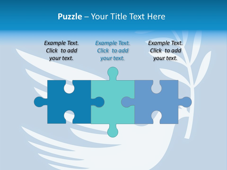 The Dove Of Peace Carries An Olive Branch PowerPoint Template