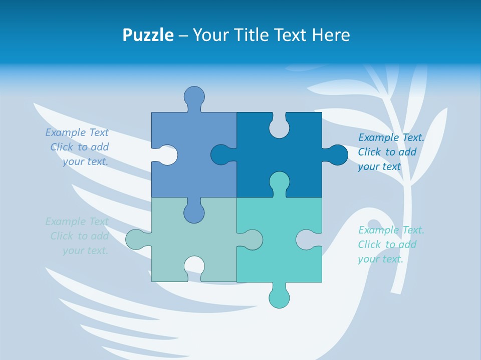 The Dove Of Peace Carries An Olive Branch PowerPoint Template