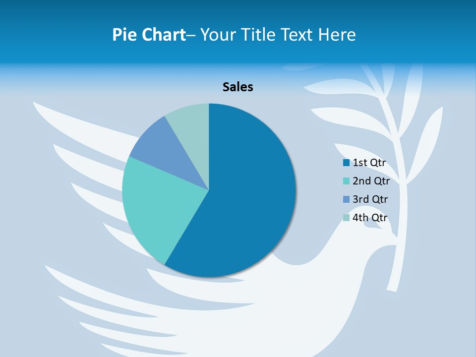 The Dove Of Peace Carries An Olive Branch PowerPoint Template