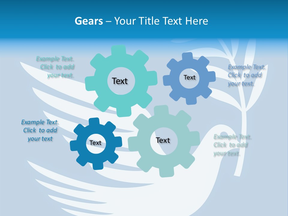 The Dove Of Peace Carries An Olive Branch PowerPoint Template