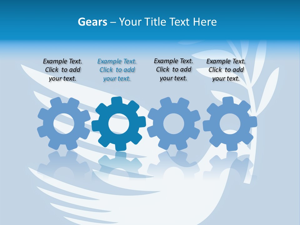 The Dove Of Peace Carries An Olive Branch PowerPoint Template