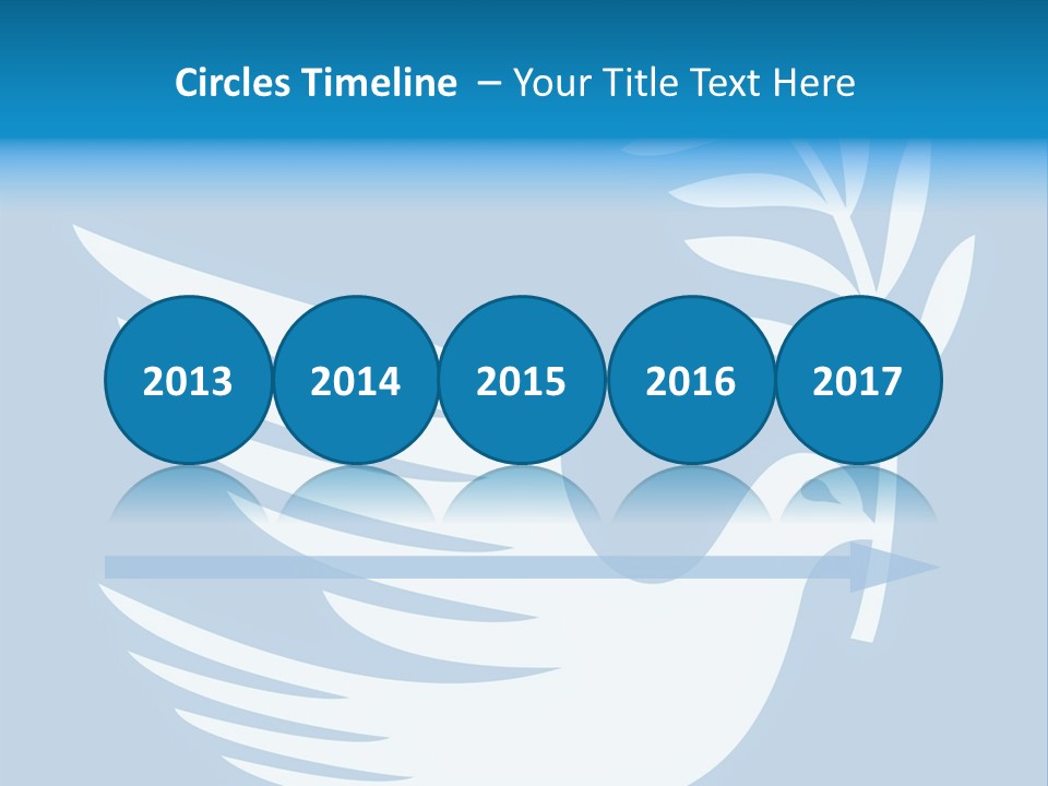 The Dove Of Peace Carries An Olive Branch PowerPoint Template