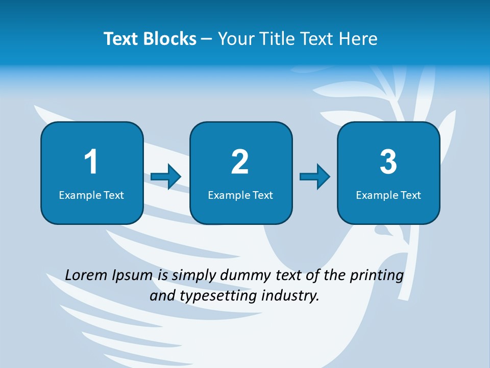 The Dove Of Peace Carries An Olive Branch PowerPoint Template