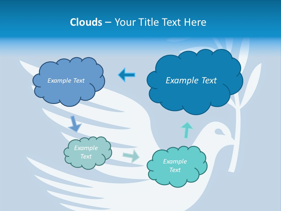 The Dove Of Peace Carries An Olive Branch PowerPoint Template