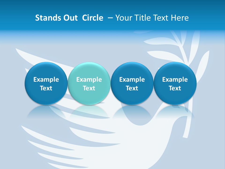 The Dove Of Peace Carries An Olive Branch PowerPoint Template
