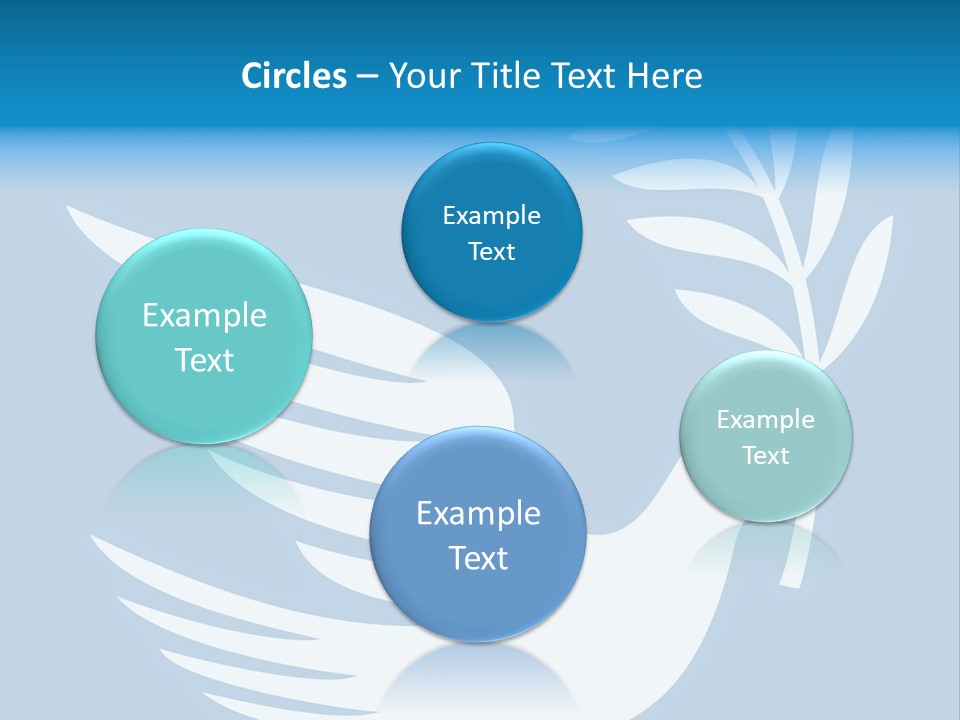 The Dove Of Peace Carries An Olive Branch PowerPoint Template