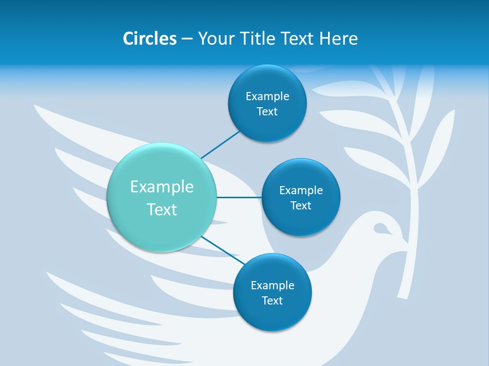 The Dove Of Peace Carries An Olive Branch PowerPoint Template