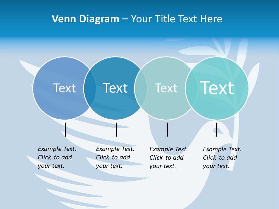 The Dove Of Peace Carries An Olive Branch PowerPoint Template