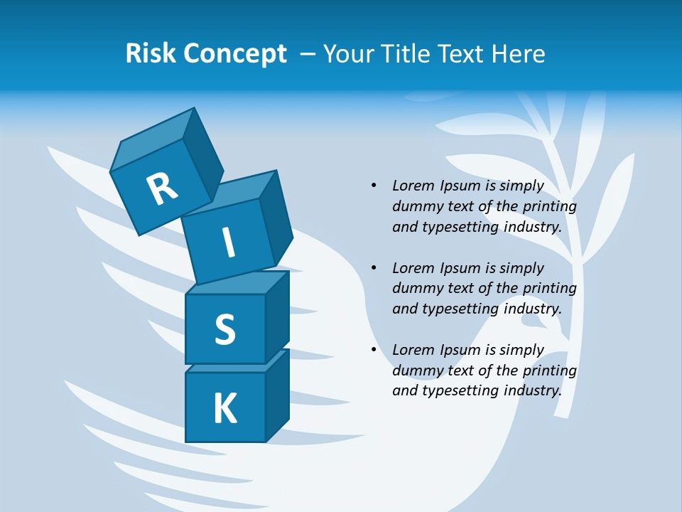 The Dove Of Peace Carries An Olive Branch PowerPoint Template