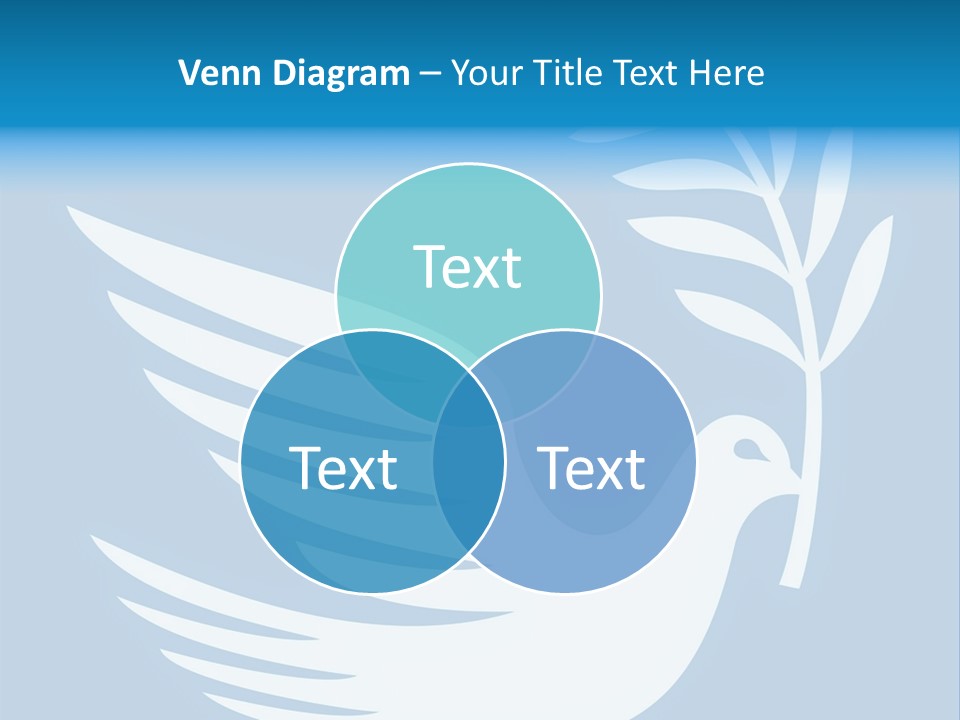 The Dove Of Peace Carries An Olive Branch PowerPoint Template